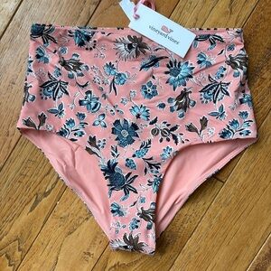 Vineyard Vines Paisley Floral High Waist Bikini Bottom Size S